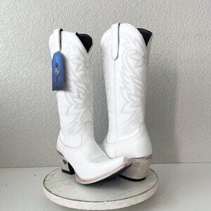 Lane MEGAN MORONEY Cowboy Boots Smokeshow Womens 11 White Western Cowgirl Tall